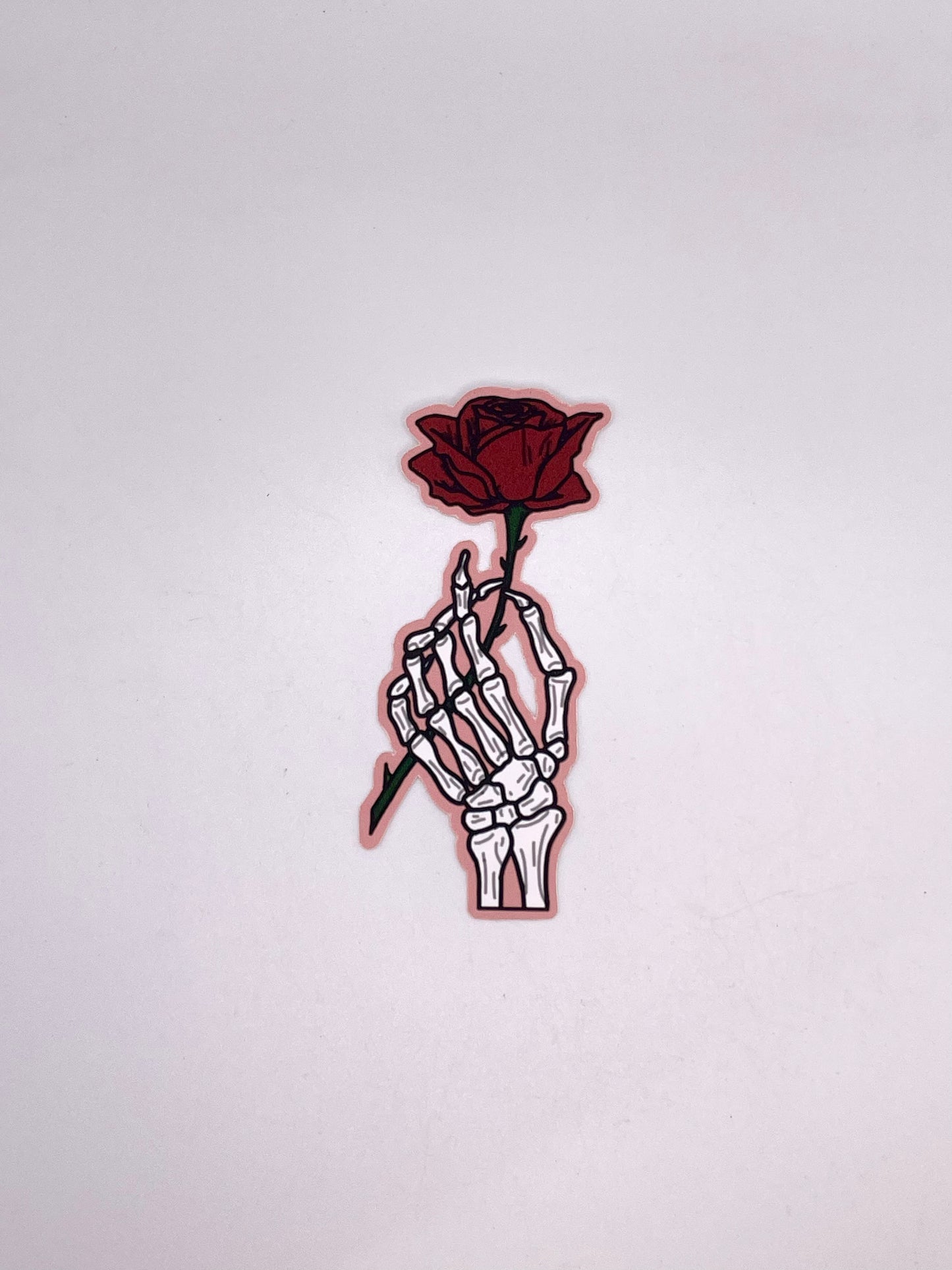 Skeleton Rose Sticker