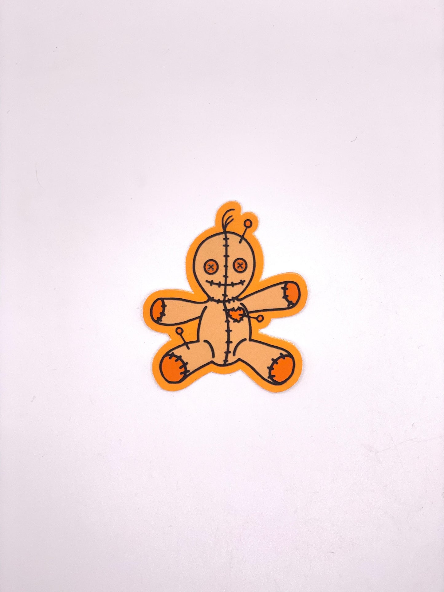 Orange Voodoo Doll Sticker