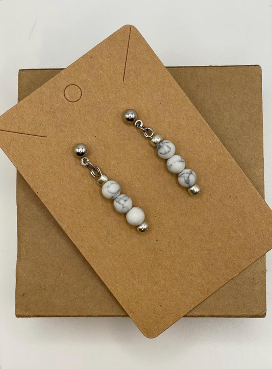Howlite Drop Earrings