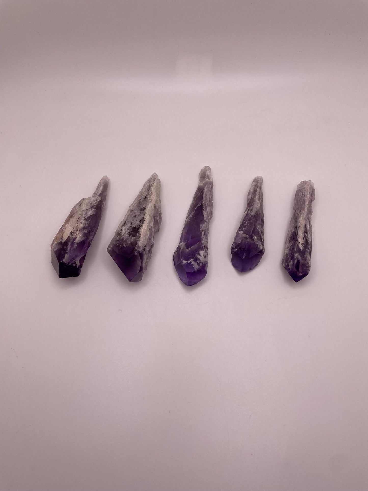 Natural Elestial Amethyst Crystal Point
