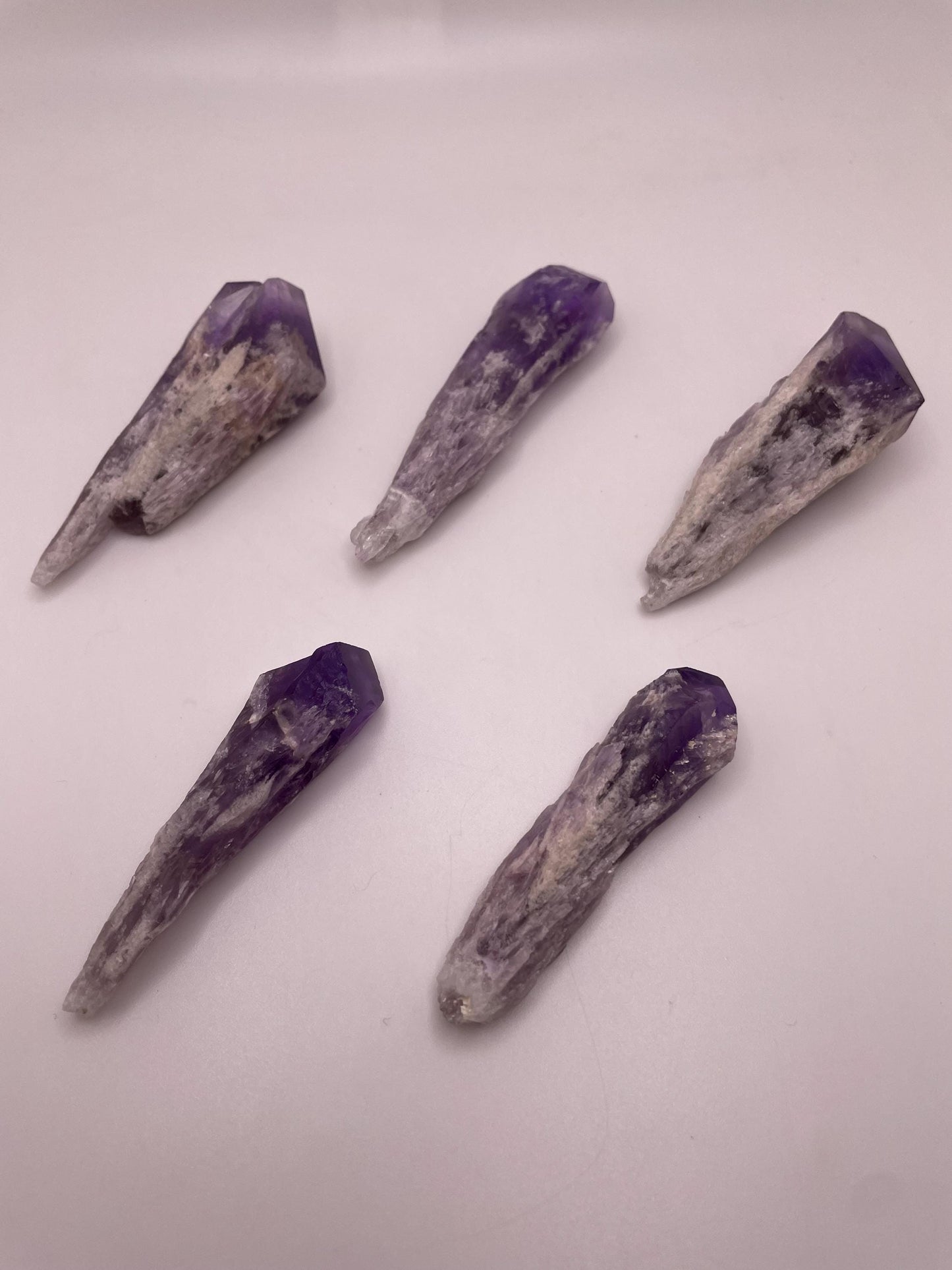 Natural Elestial Amethyst Crystal Point