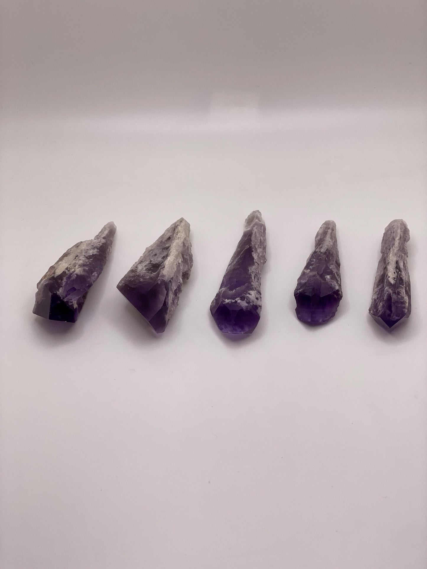 Natural Elestial Amethyst Crystal Point