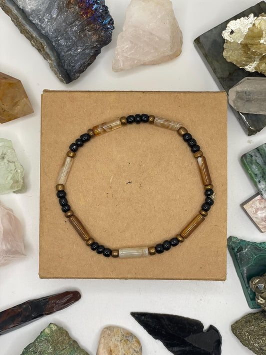 Botswana Agate Beaded Bracelet